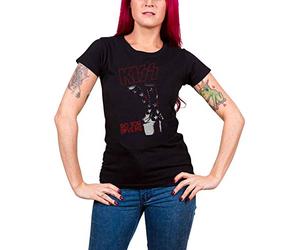 Kiss - T-Shirt # M Black Femmina # Do You Love Me