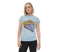 Kiss - T-Shirt # M Blue Femmina # Stars