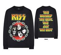 Kiss - T-Shirt Maniche Lunghe # M Unisex Black # You Wanted the Best
