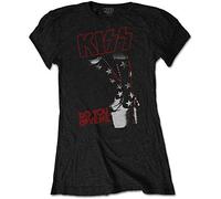 Kiss - T-Shirt # S Black Femmina # Do You Love Me