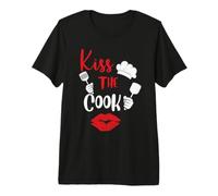 Kiss The Cook Culinary Chef Funny For Men Women Camiseta Premium
