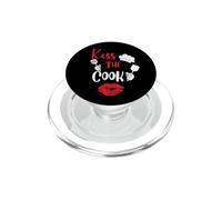 Kiss The Cook Culinary Chef Funny For Men Women PopSockets PopGrip para MagSafe