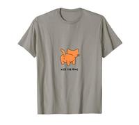 Kiss The Ring Cat X Bottom Butt Back Side Cat Lovers Divertido Camiseta