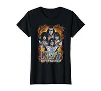 Kiss - Tour Oficial Exclusivo de Final de la Carretera Salt Lake Camiseta, Mujer, Negro, 3XL