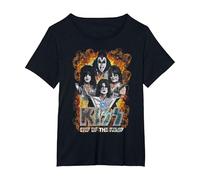Kiss - Tour Oficial Exclusivo de Final de la Carretera Salt Lake Camiseta, Mujer Tallas Grandes, Negro, 3XL Grande