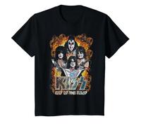 Kiss - Tour Oficial Exclusivo de Final de la Carretera Salt Lake Camiseta, Niños, Negro, 3 años