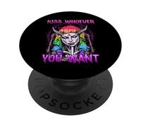 Kiss Whoever You Want I Satanic LGBT Baphomet I Equal Rights PopSockets PopGrip Adhesivo