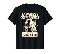 Kissaten Cat Barista Café Japonés Verter Amante Camiseta