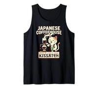 Kissaten Cat Barista Café Japonés Verter Amante Camiseta sin Mangas