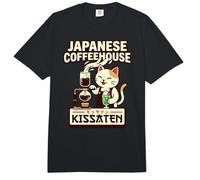 Kissaten Cat Barista Café Japonés Verter Amante Comfort Colors Adult Heavyweight T-Shirt
