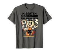 Kissaten Signboard Art First Text Mascot Japonés Camiseta