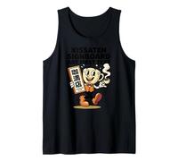 Kissaten Signboard Art First Text Mascot Japonés Camiseta sin Mangas