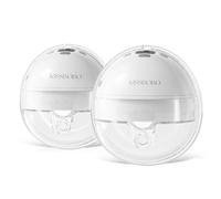 KISSBOBO K6 Sacaleches Electricos Doble,320mmHg Fuerte Succión,4 Modos 19 Niveles Extractor de Leche Materna,con Función Memoria,para Lactancia Cómoda y Eficiente,Portátil y Sin Manos(Blanco 2 Piezas)