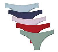 Kissecret Braga Brasileña de Algodón Mujer Paquete de 5/10 Comodidad Braguitas (M, Multi2)