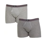 Kisses&Love Pack 2 Calzoncillos Bóxer Abiertos Básicos KLB3 para Hombre