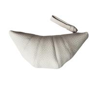 KISSKI·H Olvido Mini ins - Croissant de cuero, monedero pequeño, regalo a mano para hombres y mujeres, Beige