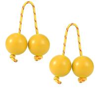 Kissmii 2 pares de bolas de ritmo Aslatua Shaker Instrument Shaker Rattle Set Kit para Niños Adultos Bodas Fiestas Clases de Música Amarillo