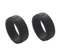 Kissmii 2 unidades, Popular entre las Mujeres, Anillos de Silicona Frescos, Anillo de Boda Rectangular de Silicona Anillo Deportivo Ecológico, 8 Mm, 10, Silicona