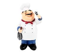 Kissmii Chef Retro Modelo Adornos ArtesaníAs de Resina Mini Chef Figuras Hogar Cocina Restaurante Bar Café DecoracióN-A