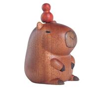 Kissmii Estatuas de Animales de Madera en Miniatura Estatuilla de Carpincho Ornamento Hecho A Mano Tallada Home Art Estatua para Mesa de Comedor Escritorio
