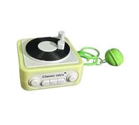 Kissmii Mini grabadora de casete retro llavero portátil retro grabadora regalo para parejas llavero mini grabable verde