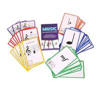Kissmii Tarjetas educativas de música, papel de cobre de colores, tarjetas educativas de piano codificadas por colores, tarjetas educativas con acordes de piano para principiantes