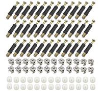 Kissral 50 Piezas Muebles Conectores, Conectores de Muebles Accesorios de leva Tuercas Pre-Insertadas Pasadores Tornillos Tuerca de Fijación para Muebles de Madera Armario Cajón