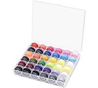 Kissral Juego de 36 bobinas preenrolladas para máquina de coser, con caja de almacenamiento, para máquina de coser Brother/Babylock/Janome/Elna/Kenmore/Babylock/Singer