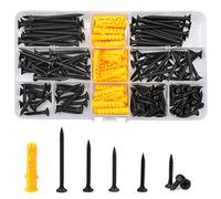 Kissral Tornillos Para Madera Kit Phillips M3.5 Kit de Herramientas de Reparación de Surtido de Cabeza Avellanada Tornillo Cruzado con Taco de Plástico y Caja de Almacenamiento