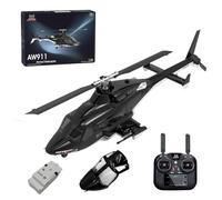 Kisss AW-911 Helicóptero RC con posicionamiento GPS, 2.4G 9CH Flybarless Aileronsless 6G/3D Stunt Control remoto Helicóptero Modo 1/Modo 2 conmutable, regalo de avión militar RC -RTF
