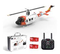 Kisss Helicóptero 1/34 F07S UH-1 RC, 2.4G 6CH sin escobillas DD 6G Flybarless Helicóptero de control remoto con posicionamiento GPS, acelerador ajustable para mano izquierda/derecha, regalo -RTF