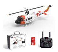 Kisss Helicóptero 1/34 F07S UH-1 RC, 2.4G 6CH sin escobillas DD 6G Flybarless Helicóptero de control remoto con posicionamiento GPS, acelerador ajustable para mano izquierda/derecha, regalo -RTF