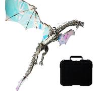 Kisss Puzzle de metal 3D Dragón, Dragón Aurora Sediento de Sangre Rompecabezas 3D Metal Montado Animales Modelo Kits, Steampunk 3D Metal Dragón Modelo DIY Puzzle 3D Puzzle DIY STEM Regalos de Navidad