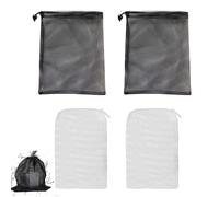 Kisstta Bolsa de filtro de malla, bolsa de malla, bolsa de barrera de bomba, bolsa negra para acuario, filtro de malla, color blanco, bolsa de malla para acuario