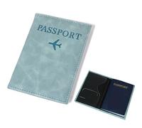 Kisstta Funda para pasaporte, funda para pasaporte con bloqueador RFID, portátil, universal, funda para pasaporte, personalizable, organizador para pasaporte, tarjeta de crédito, tarjeta de embarque