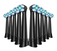 Kisstta - Juego de 10 cepillos de repuesto compatibles con oral B iO Series 3/4/5/6/7/8/9/10, cabezales de cepillo de dientes eléctrico para limpieza diaria, negro