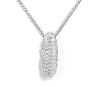 KissYan Collar con letra de burbuja, chapado en oro de 14 quilates, con colgante de inicia de globo, collar de cadena con circonita cúbica, regalo para mujeres y niñas, Latón, Circonia cúbica