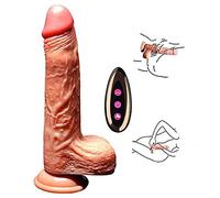 KIST-Z 22cm Vībrādőres Cônșộlạdôr Mújęres, Jųęgôā ErôtiÇôș Silicona Māșājęạdőr Sęxúàl Vībrādőręș Dual Motor-Vibrạción de 10 Modos con Eștīmúlādőr de Pųñtọ Ġ/ÇlīΤørīș para Mújęr, Hőmbrę