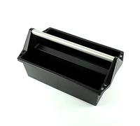 Kistenberg Portaherramientas con mango ergonómico de aluminio anodizado, color negro, 496 x 296 x 231 mm