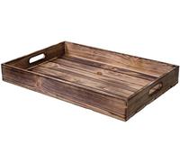 Kistenkolli Altes Land Bandeja de madera para servir, 60 x 40 x 8 cm, bandeja decorativa, bandeja de presentación, bandeja de servir, bandeja para cama (flameada)