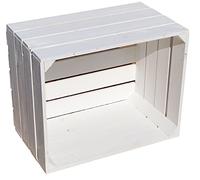 Kistenkolli Altes Land - Caja de madera maciza (50 x 40 x 30 cm), color blanco
