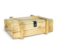 Kistenkolli Altes Land - Caja de vino (varias capacidades: para 1, 2, 3, 6 o 12, veteada, con virutas), madera, naturaleza, 3er Weinbox
