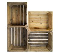 Kistenkolli Altes Land Caja decorativa de madera para manzanas y vinos, aprox. 50 x 40 x 30 cm