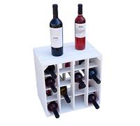 Kistenkolli Altes Land Estante para vinos 16ER blanco/natural/flameado, tamaños 40 x 40 x 27 cm, estante para botellas de vino, caja de manzana/caja de vino, estante de vino 16ER blanco, 40 x 40 x 27