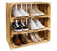 Kistenkolli Altes Land Grande flameadas sólido Caja de Fruta tamme con Dos einlegeboeden/zwischenbrettern aprox55 x 55 30cm Estante para Libros/schuhregalkiste del Cajón Manzana/Vino almacenaje