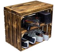 Kistenkolli Altes Land Johanna - Caja de madera para frutas y tablones de madera maciza, para zapatos, taburete, banco, banco, estantería, de madera, dimensiones 50 x 30 x 43 cm (largo x profundidad x