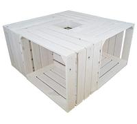 Kistenkolli Altes Land - Juego de 4 Cajas de Madera, Cajas de Fruta, Manzanas, Vino, etc., tamaño Grande, tamaño 49 x 42 x 31 cm