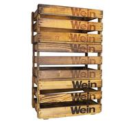 Kistenkolli Altes Land Original caja de vino para vino o vino, 50 x 35 x 28 cm, caja de fruta rústica, caja decorativa de madera, estantería para vino (4)