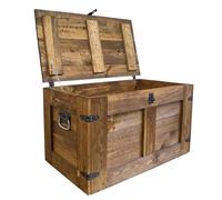 Kistenkolli Altes Land Oskar - Baúl grande de madera (80 x 45 x 47 cm), color rosa