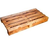 Kistenkolli Altes Land Planta baja de palet aprox. 120 x 60 x 13 cm - Natural blanco flameado Mueble de palet (Flameado)